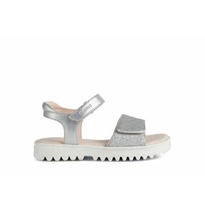 Afbeelding van Geox coralie gir, sandalen met open tenen voor meisjes, zilver.