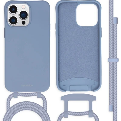 Afbeelding van iMoshion Hoesje met koord Geschikt voor iPhone 14 Pro Max Color Backcover afneembaar Blauw