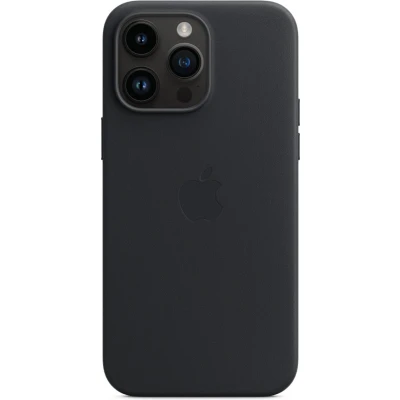 Afbeelding van Apple Iphone 14 PRO MAX Leather CASE WITH Magsafe Telefoonhoesje, Maat: One Size, Midnight