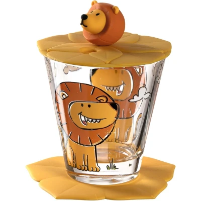 Afbeelding van Leonardo Kinderglas Set Bambini Leeuw 215 ml 3 Delig