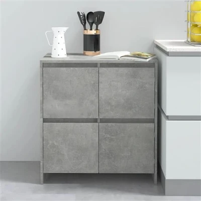 Afbeelding van Dressoir 70x41x75 cm spaanplaat betongrijs