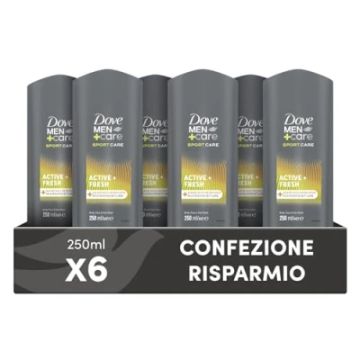 Afbeelding van 6x Dove Douchegel Men+ Care Active Fresh 250 ml
