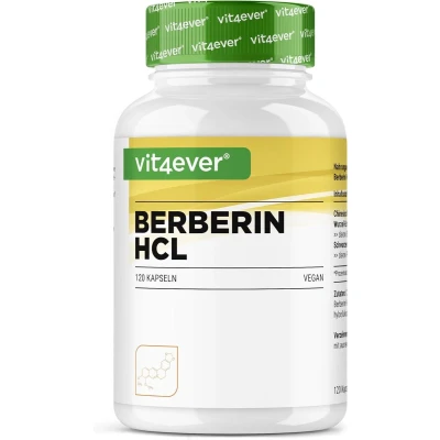 Afbeelding van Berberine HCL Intenso 120 capsules 500 mg Vit4ever