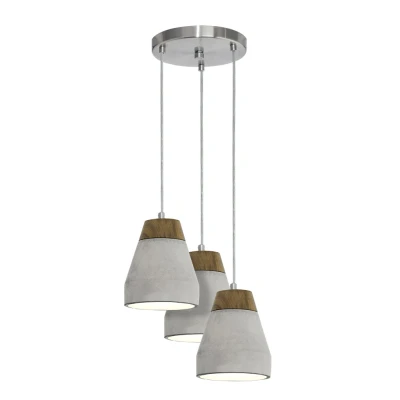 Afbeelding van EGLO Tarega Hanglamp E27 3 Lichts Bruin, Grijs concrete
