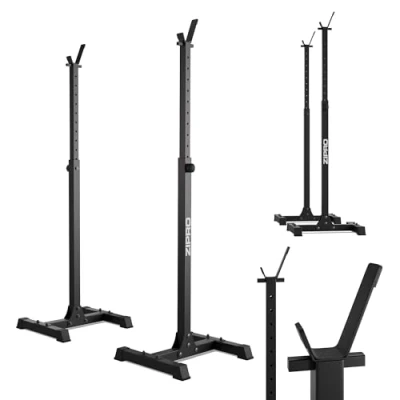 Afbeelding van Zipro® Halterstandaard met ruimte voor ladingen Verstelbare halterrek Power rack Haltersteunen Geschikt Krachttraining, Fitness, CrossFit &amp; Functional Training Duurzaam en Comfortabel