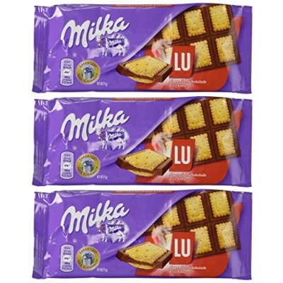 Afbeelding van Milka LU koekjes 1 x 87 g I Alpenmelkchocolade met mini chocolade 100% alpenmelk tafelchocolade