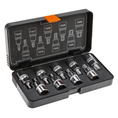 Afbeelding van NEO TOOLS 08 707 Doppenset 9 Binnen Torx Chroom vanadium staal, gereedschapsstaal 1/2