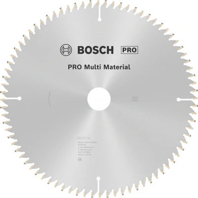 Image de BOSCH 2608640450 lame de scie circulaire Multi Material, 254 x 30 3.2 mm, 80T