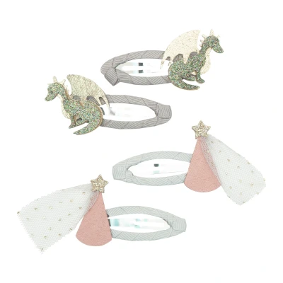 Afbeelding van Mimi &amp; lula haarspeldjes dragon and princess 4st