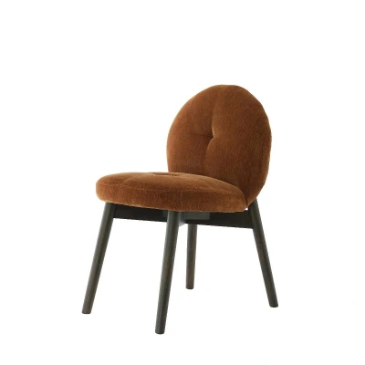 Afbeelding van Light&amp;living Eetkamerstoel 59x50x83 cm SINOSA velvet bruin+hout dnkr brn