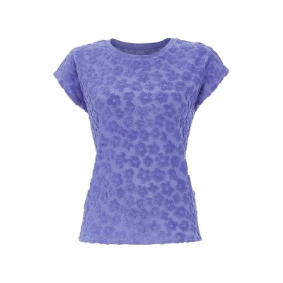 Afbeelding van Badstoffen bloemetjes pyjamashirt Blauw Maat 38