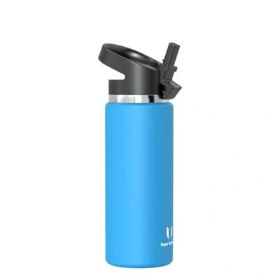 Afbeelding van Super Sparrow Gourde Isotherme 750ml Paille Bouche Large Bouteille sans BPA SwivelSip Gourdes INOX pour Sport, Voyages, L&#039;école