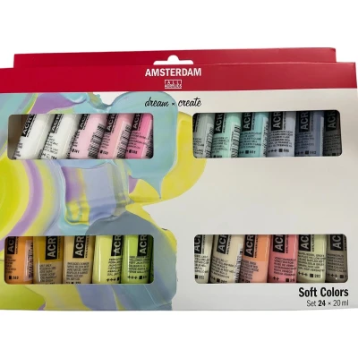 Afbeelding van Standaard series acrylverf zachte kleuren set 24 x 20ml