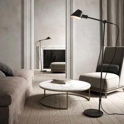 Afbeelding van Vloerlamp Stay up + down, zwart