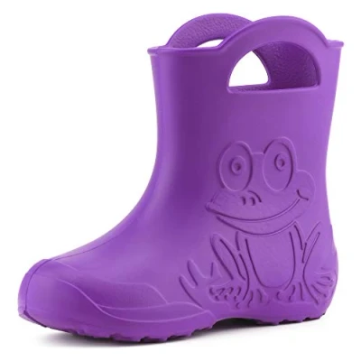 Afbeelding van Ladeheid LA CA Frog Kinder Regenlaarzen Rubber Licht EVA Lilla 34/35