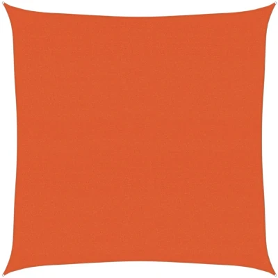 Afbeelding van Zonnezeil 160 g/m vierkant 7x7 m HDPE oranje