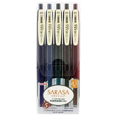 Afbeelding van ZEBRA Gel inkt balpen SarASA Clip 0,5 [Vintage 5 kleuren] (Japan Import)