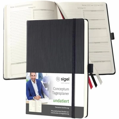 Afbeelding van Sigel Dagkalender CONCEPTUM® CO705 DIN A5 Kleur cover: Zwart 1 stuk(s)