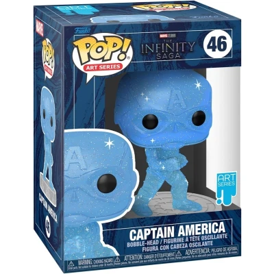 Afbeelding van Funko Captain America (Blue) Pop! Artist Series Marvel Infinity Saga Figuur 9cm