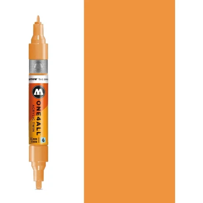 Afbeelding van Molotow ONE4ALL Fluoriserend Oranje Acrylic Twin 1,5 4 mm Marker
