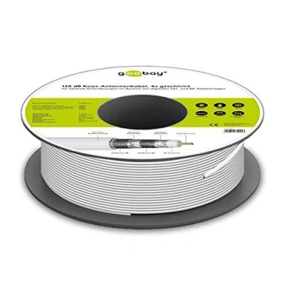 Afbeelding van Goobay 74021 coax kabel 100 meter Nee Wit