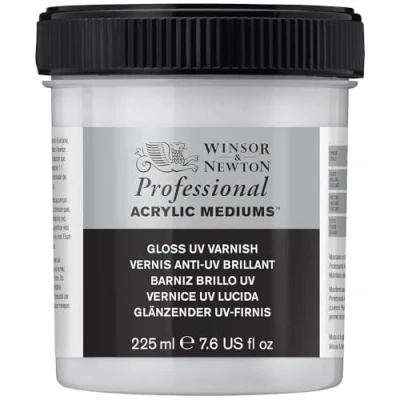 Afbeelding van Winsor &amp; Newton 3040929 UV nagellak, glanzend, beschermlaag voor acrylverf, 225 ml fles