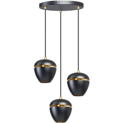 Afbeelding van ETH Claire Hanglamp Zwart Goud