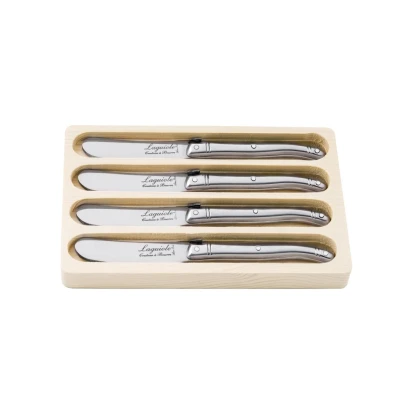 Afbeelding van Laguiole Style De Vie Botermes Set Van 4 Zilver