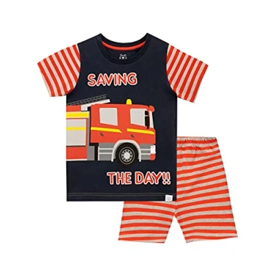 Afbeelding van Harry Bear Pyjamaset voor jongens, brandweerwagen, Rood