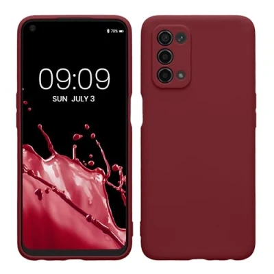 Afbeelding van kwmobile telefoonhoesje geschikt voor Oppo A74 (5G) / A54 Hoesje smartphone Precisie camera uitsnede In bordeaux violet