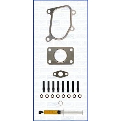 Afbeelding van AJUSA JTC11389 Turbocharger, montageset with studs, syringe oil Met pakkingen montagehandleiding