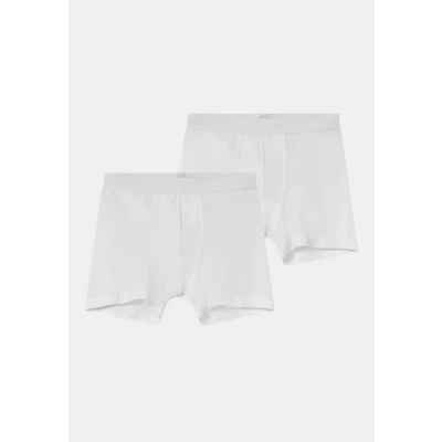 Afbeelding van Schiesser Organic Cotton Shorts 95/5 2 PACK Onderbroeken voor kinderen, Maat: 140, Weiß