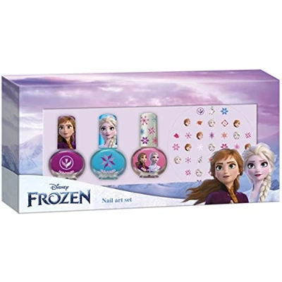 Afbeelding van FROZEN Nail Art Set 3x Nagellak + Nageldecoratie