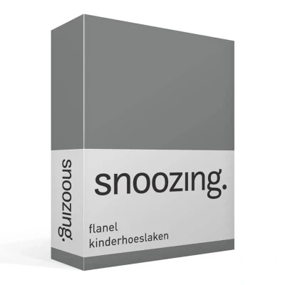 Afbeelding van Snoozing Flanel Kinderhoeslaken Junior 70x140/150 cm Antraciet