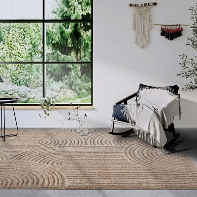 Afbeelding van Vloerkleed Chappe Beige 80 x 240 cm