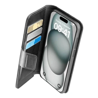 Afbeelding van Cellularline Flipcover Book Agenda Iphone 15 (bookag2iph15k)