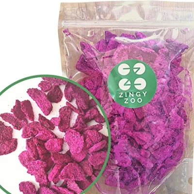 Image de Pitaya Fruit du Dragon Lyophilisé XL 300g Naturel et Sans Sucre Ajouté Colorant Alimentaire Rouge Freeze Dried Pink Make Matcha with Rose ZingyZoo