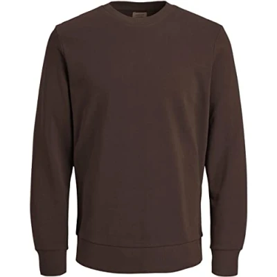 Afbeelding van Jack &amp; Jones Jjeaaron Knit Crew Neck Noos Sweatshirt voor heren, Bruin (mulch/reg fit)