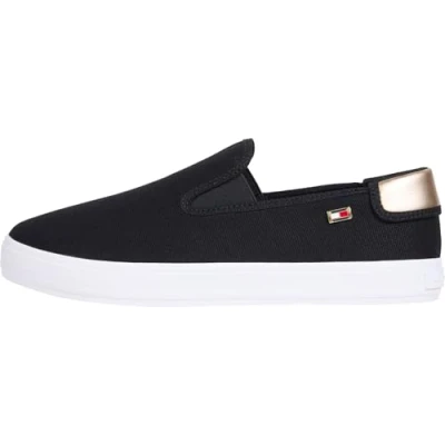 Afbeelding van Tommy Hilfiger Instappers, Dames, Maat: 38, Black Katoen