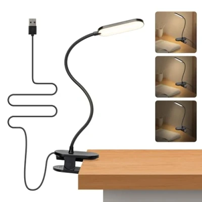Afbeelding van Aigostar 10A50 Bureaulamp LED Dimbaar 3 Helderheid Verstelbare Leeslamp Nachtlamp 4000K Zwart