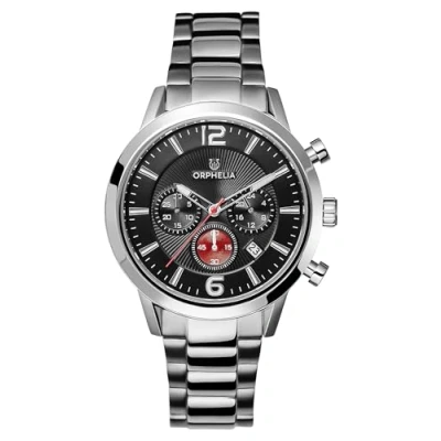 Afbeelding van ORPHELIA Tempo chronograaf herenhorloge, Zilver/zwart, Armband