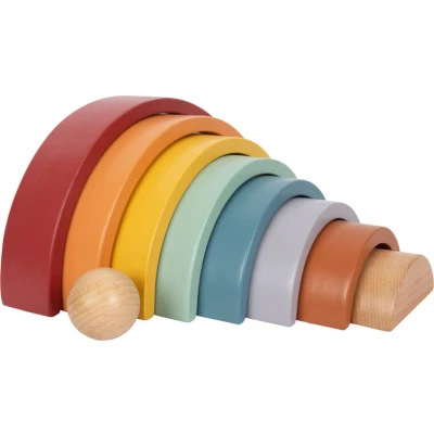 Afbeelding van Small Foot Houten Regenboog Bouwstenen &quot;Safari&quot;