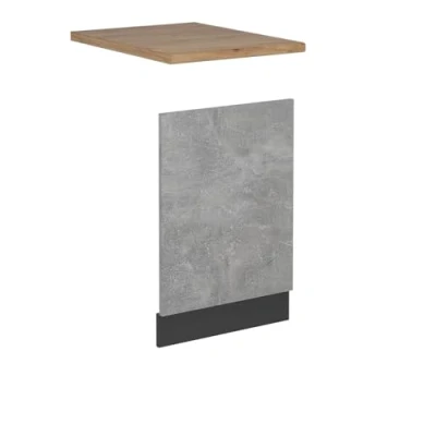 Afbeelding van Vicco Voorpaneel vaatwasser R Line, Beton/Antraciet, 45 cm , WB Eik