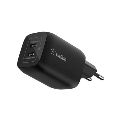 Image de Belkin Gaming Adaptateur secteur 65 Watt Power Delivery 3.1 2 connecteurs de sortie (24 pin USB C) noir