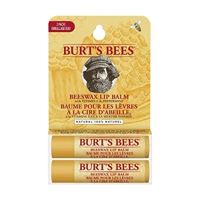 Afbeelding van Burt&#039;s Bees Vochtinbrengende lippenbalsem, 100% natuurlijke oorsprong, 2 Stuk, Bijenwas, Units, 8,5 g