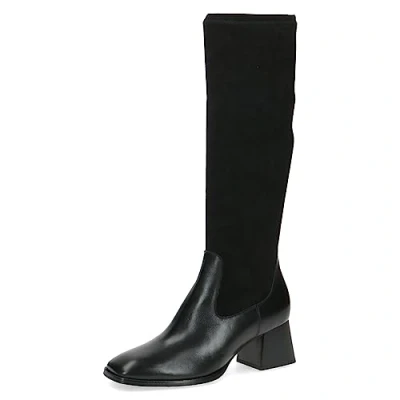 Afbeelding van Caprice Dames 9 25527 41 veterlaarzen met hak voor dames, zwart.