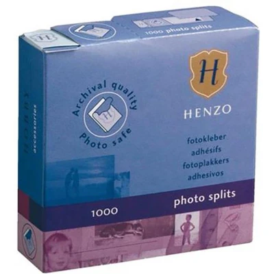 Afbeelding van Fotoplakkers Henzo Plakstrips 1000 stuks Transparant