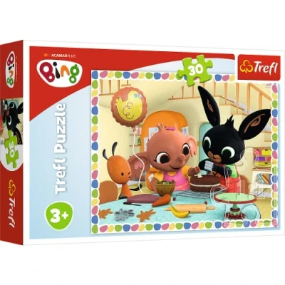 Afbeelding van Trefl, Puzzel, samen koken, konijn Bing, 30 stukjes, voor kinderen vanaf 3 jaar
