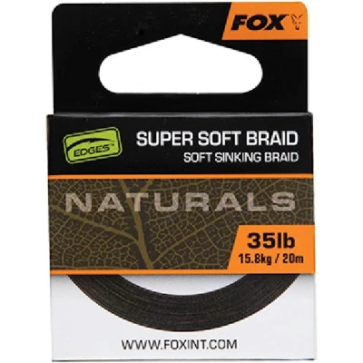 Afbeelding van Fox Edges Naturals Soft Braid Hooklength 35lb (20m) Karper onderlijn materiaal