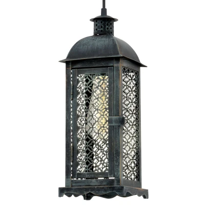 Afbeelding van EGLO Vintage Lisburn Hanglamp 1 Lichts Patina Groen